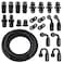 EVIL ENERGY10AN Fuel Line Kit 10AN Hose Nylon Stainless Steel Braided Fuel Line Fitting Kit CPE 16FT