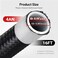 EVIL ENERGY 4AN PTFE Fuel Line Kit 16FT AN4 E85 Braided PTFE Fuel Hose Line Black Hose Kit