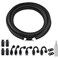 EVIL ENERGY 4AN PTFE Fuel Line Kit 16FT AN4 E85 Braided PTFE Fuel Hose Line Black Hose Kit