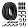 EVIL ENERGY 10AN PTFE Fuel Line Kit 33FT AN10 E85 Braided PTFE Fuel Hose Line Kit Black Nylon Hose Long 33feet