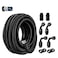 EVIL ENERGY Conductive 8AN PTFE Fuel Line Kit Antistatic E85 Compatible PTFE Fuel Hose Kit 10FT AN8 Nylon Braided Fuel Line Hose Black