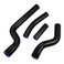 X AUTOHAUX 4 Pcs Black Silicone Radiator Coolant Hose Pipe Tubing for Yamaha YZ250 YZ 250 20022013