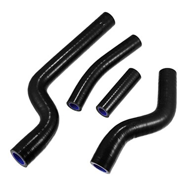 X AUTOHAUX 4 Pcs Black Silicone Radiator Coolant Hose Pipe Tubing for Yamaha YZ250 YZ 250 20022013