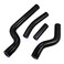 X AUTOHAUX 4 Pcs Black Silicone Radiator Coolant Hose Pipe Tubing for Yamaha YZ250 YZ 250 20022013