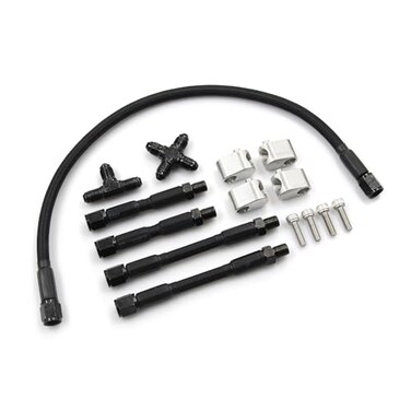 WnSEu LS Cylinder Head Coolant Steam 4 Port Crossover Hose Kit Compatible with all GM LS series engines