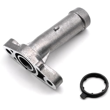 HAOTOM Aluminium Engine Coolant Inlet Flange Cooling Hose WOring Compatible For Audi Q7 2007 2008 2009 2010 Water Connection 03H121145A