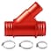 KPALAG CNC Coolant YPipe Weldless Aluminum Coolant Hose Connector with 3 Hose Clamps Compatible With Dodge RAM 20132015 67L Cummins Dual Radiator