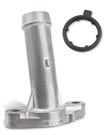 JUQAFY Aluminium Engine Coolant Inlet Flange Cooling Hose WOring Fit for Audi Q7 2007 2008 2009 2010 Water Connection 03H121145A
