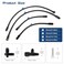 YESHMA Steam Vent Hose Kit 4 AN Aluminum Complete Coolant Crossover Transmission Fluid Cooler Hose Line Stainless Steel with Hardware and Hoses Kit Compatible With LSX LS1 LS2 LS6 LM7 Black