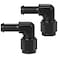 Podavelle 6AN Female to 38 Barb 90 Degree Hose Fitting Adapter Swivel Aluminum Black 2PCS