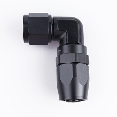 AC PERFORMANCE 16 AN 90 Degree Low Profile Forged Swivel Elbow Hose End Fitting Aluminum Black