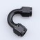 AC PERFORMANCE 6 AN Female to 6 AN Female 150 Degree Swivel Coupler Union Fitting Adapter Aluminum Black