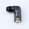 AC PERFORMANCE 90 Degree 38 Female EFI Electronic Fuel Injection PushOn Quick Connect Adaptor to 8 AN Fuel LineRail Hose Fitting Aluminum Black