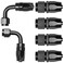 Shineyoo 4 Pcs 6AN Straight and 2 Pcs 6AN 90 DegreeSwivel Hose End Fitting Adapter Black