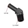 KRD PERFORMANCE Aluminum 45 Degree 12 NPT Male to 581587mm Hose Barb Push On Fitting 12 NPT Thread to 10 AN Barb Fuel Pipe Adapter Black