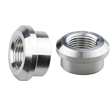 KRD PERFORMANCE 2PCS Aluminum 1 NPT Female Weld On Bung 1 NPT Weldable Fuel Tank Fitting Natural