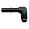 KRD PERFORMANCE KRD PERFORAMANCE 90 Degree Aluminum 38 SAE Quick Connect to 8AN Male Push On EFI Fuel Line Hose Fitting Adapter Connector Black
