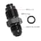 KRD PERFORMANCE Aluminum 6AN Male Flare to M16x15 O Ring Seal Power Steering Adapter Fitting Connector Black Pack of 2