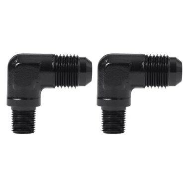 EVIL ENERGY 6AN to 18 NPT Male 90 Degree Fitting Adapter Aluminum 2PCS