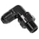 Podavelle 8AN Male Flare to 38 NPT Pipe Swivel 90 Degree Fitting Adapter Connector Aluminum Black