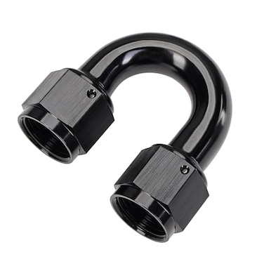 EVIL ENERGY 10AN Female to 10AN Female 180 Degree Swivel Coupler Union Fitting Adapter Aluminum Black