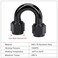 EVIL ENERGY 6AN Female to 6AN Female 180 Degree Swivel Coupler Union Fitting Adapter Aluminum Black