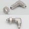 KRD PERFORMANCE Stainless Steel 3 AN Male Flare Bulkhead Union Brake Hose Fitting with AN3 Bulkhead Lock Nut 90 Degree