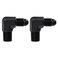 EVIL ENERGY 3AN to 18 NPT Male 90 Degree Fitting Aluminum Balck 2PCS