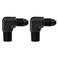 EVIL ENERGY 3AN to 18 NPT Male 90 Degree Fitting Aluminum Balck 2PCS