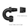 Podavelle 16AN 180 Degree Elbow Hose End Fitting Swivel Aluminum Black