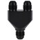 Podavelle 6AN Male to Parallel Dual 6AN Male Y Block Fuel Fitting Splitter Adapter Connector Aluminum Black