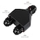 Podavelle 6AN Male to Parallel Dual 6AN Male Y Block Fuel Fitting Splitter Adapter Connector Aluminum Black