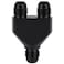 Podavelle 6AN Male to Parallel Dual 6AN Male Y Block Fuel Fitting Splitter Adapter Connector Aluminum Black