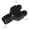 Podavelle 10AN Female to Parallel Dual 8AN 8AN Male Y Block Fuel Fitting Splitter Adapter Connector Aluminum Black