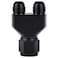 Podavelle 10AN Female to Parallel Dual 8AN 8AN Male Y Block Fuel Fitting Splitter Adapter Connector Aluminum Black