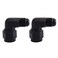 EVIL ENERGY 4AN Female to AN4 Male Flare 90 Degree Swivel Fitting Adapter Aluminum Black 2PCS