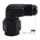 EVIL ENERGY 4AN Female to AN4 Male Flare 90 Degree Swivel Fitting Adapter Aluminum Black 2PCS