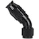 Podavelle 6AN PTFE Hose End Full Flow Fitting 45 Degree Elbow Swivel Aluminum Black