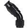 Podavelle 6AN PTFE Hose End Full Flow Fitting 45 Degree Elbow Swivel Aluminum Black
