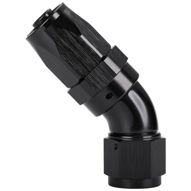 Podavelle 8AN 45 Degree Elbow Swivel Hose End Full Flow Fitting Adapter Aluminum Black