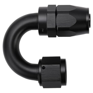 Podavelle 10AN 180 Degree Elbow Hose End Fitting Swivel Aluminum Black
