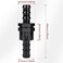 Podavelle 58 Non Return One Way Inline Check Valve Fitting Aluminum Black