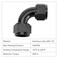 EVIL ENERGY 16AN Female to 16AN Female 90 degree One Piece Full Flow Swivel Coupler Fitting Union Adapter Aluminum