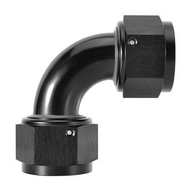 EVIL ENERGY 16AN Female to 16AN Female 90 degree One Piece Full Flow Swivel Coupler Fitting Union Adapter Aluminum