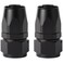 Podavelle 16AN Straight Hose End Fitting Swivel Aluminum Black 2PCS