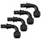EVIL ENERGY 8AN 90 Degree Push Lock Hose Fitting End Black 4PCS
