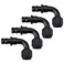 EVIL ENERGY 8AN 90 Degree Push Lock Hose Fitting End Black 4PCS