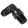 Podavelle 8AN Male Flare to 12 NPT Pipe Swivel 90 Degree Fitting Adapter Connector Aluminum Black