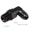 Podavelle 8AN Male Flare to 12 NPT Pipe Swivel 90 Degree Fitting Adapter Connector Aluminum Black