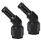 Podavelle 6AN Female to 38 Barb 45 Degree Hose Fitting Adapter Swivel Aluminum Black 2PCS